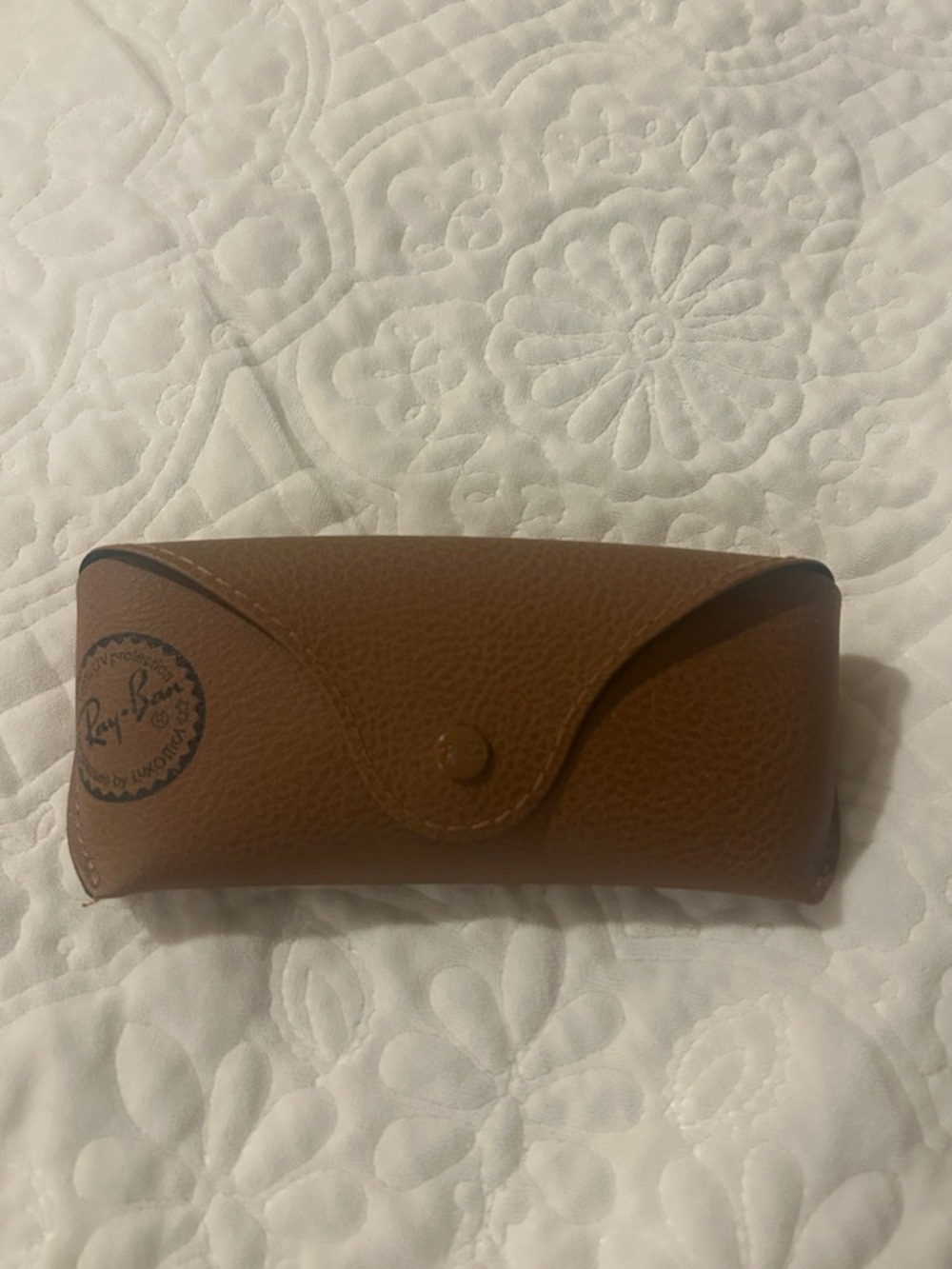 Ray-Ban Tan Leather Sunglasses Case